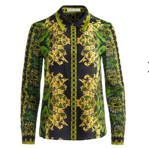 Alice and Olivia Willa Placket Top, Size XS.